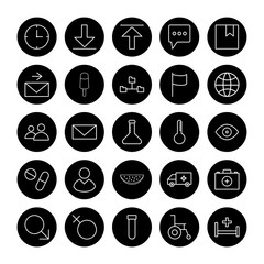 creative universal icon set of 25