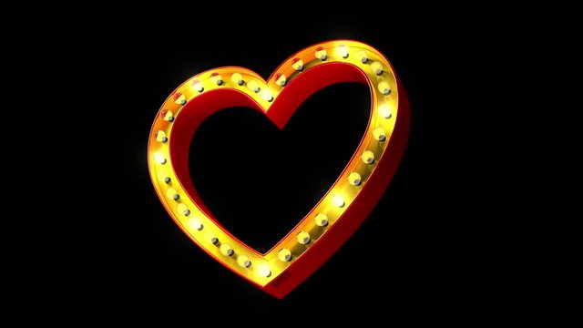 Computer generated heart shaped sign with an alpha channel so you can easily composite over your own videos. Loops Seamlessly.