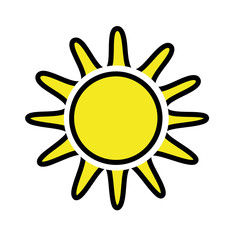 Sun icon. Good weather concept. Vector illustration. Flat design. EPS 10. 