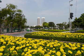 Blumenpracht Ratchadamnoen Klang Road Bangkok