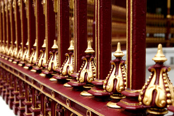 the metal fence of a palace