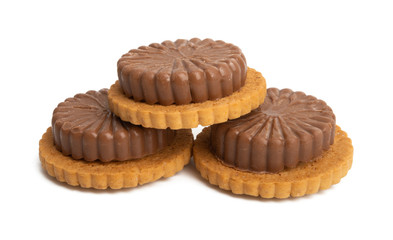 cookies with chocolate isolated