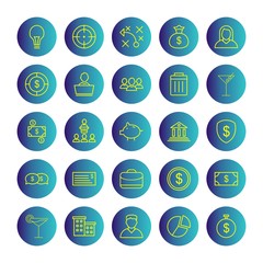 25 decent icon sheet of universal