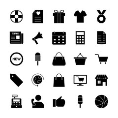 creative universal icon set of 25