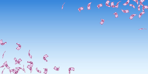 European Union Euro notes falling. Sparse EUR bill