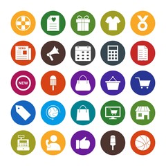 creative universal icon set of 25