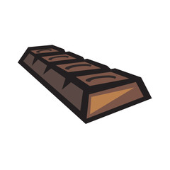 Chocolate bar vector isolated on white