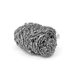 Metal sponge isolated on white background