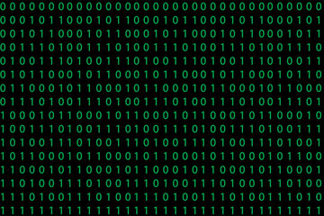 Pattern with binary code on dark background