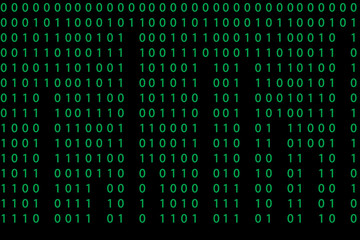Pattern with binary code on dark background