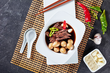 Korean food, Jangjorim, beef braised in soy sauce