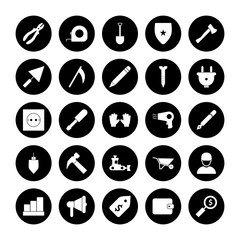creative universal icon set of 25