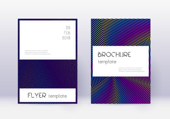 Stylish cover design template set. Rainbow abstrac