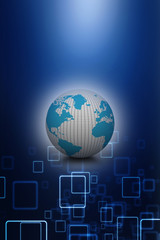 3d rendering abstract world concept