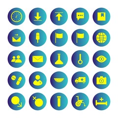 creative universal icon set of 25