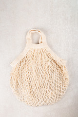 Fototapeta premium Cotton String Mesh Bag, Reusable Shopping Tote for Grocery