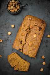gâteau fait maison noisettes carrot cake