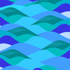 Abstract sea background. Blue element. Illustration for menu, shop, logo, banner. Vector illustration.