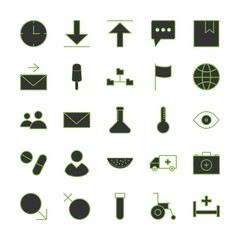 creative universal icon set of 25