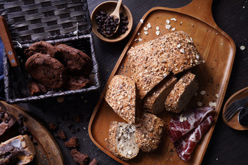 bacon bread cookies pastry bakery. baked food