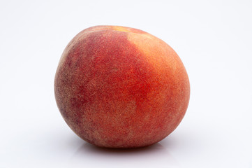 Ripe peach fruit isolated on white