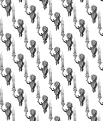 seamless pattern with candle