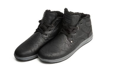 warm men's shoes isolated