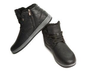 warm men's shoes isolated
