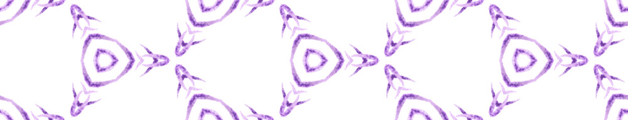Purple handdrawn Seamless Border Scroll. Geometric