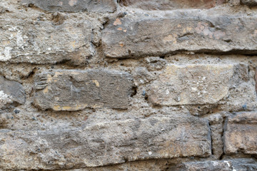 old grey brick wall background