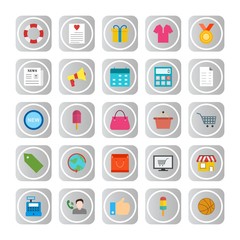 creative universal icon set of 25
