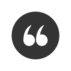 Left quotes vector icon in modern style for web site and mobile app