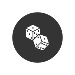 Dice vector icon in modern style for web site and mobile app