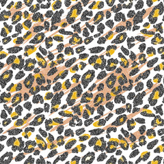 leopard skin texture seamless pattern design