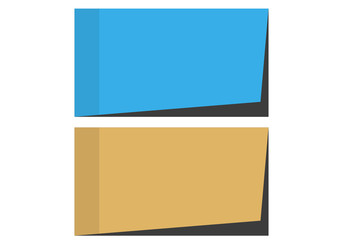 Notas de color azul y amarillo.