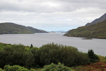 Fototapeta na wymiar Panorama von Connemara in Irland.
