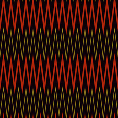 Three Colored Narrow Zigzag Chevron Seamless Pattern