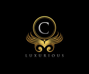 Gold Luxury Boutique C Letter logo