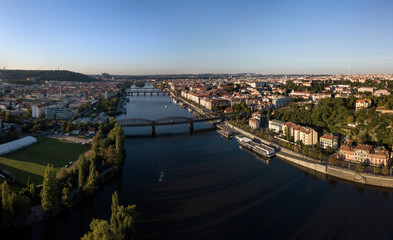 Panorama prague bridge 