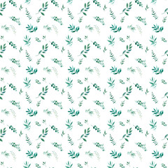 hand drawing watercolor texture with leaves