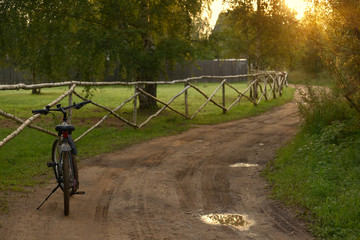 Bicycle on a country road