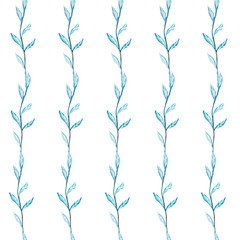 Naklejka premium Floral seamless pattern watercolour in beautiful style. Beautiful floral print for any purpose. It's a hand-draw picture