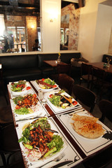 Turkish Kebabs on the restaurant table