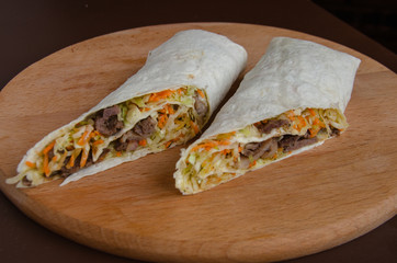 delicious homemade shawarma