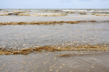 Storming sea with waves crashing. Black Sea.