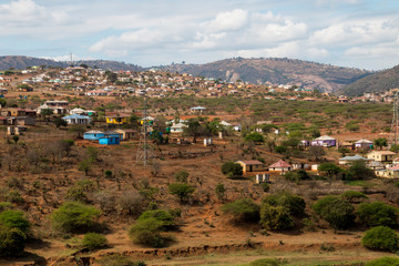 Informal  Housing Scattered over Hillside