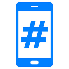 Obraz premium Hashtag und Smartphone