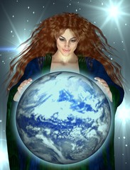 Gaia, Goddess of the Earth - obrazy, fototapety, plakaty