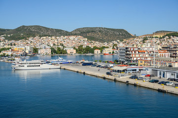 Fototapeta na wymiar Hafen von Mytilini, Insel Lesbos, Griechenland