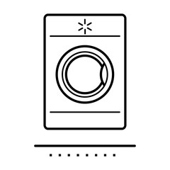 Washing machine icon in outlines